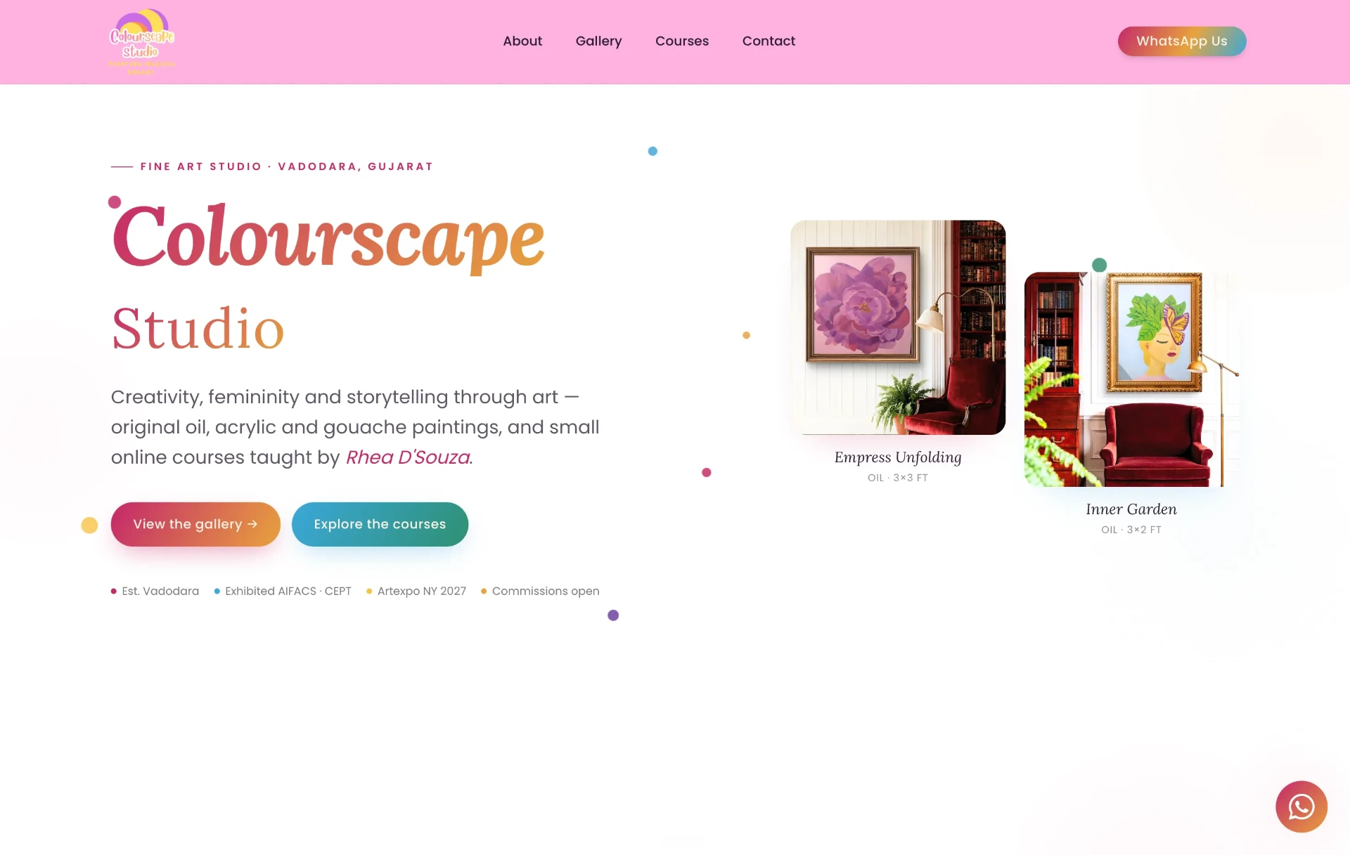 Colourscape Studio desktop view
