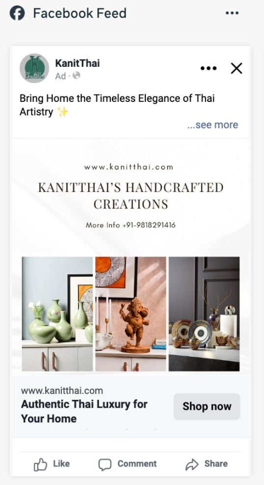 Facebook Feed ad preview