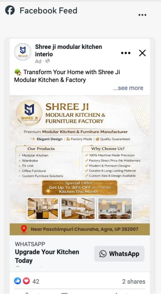 Facebook Feed ad preview