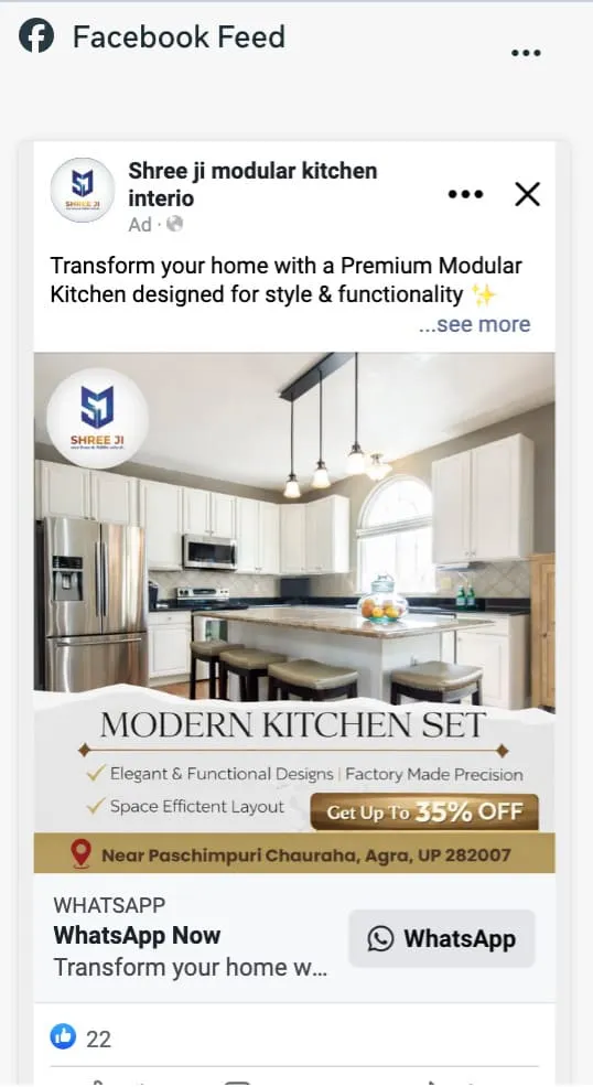Facebook Feed ad preview