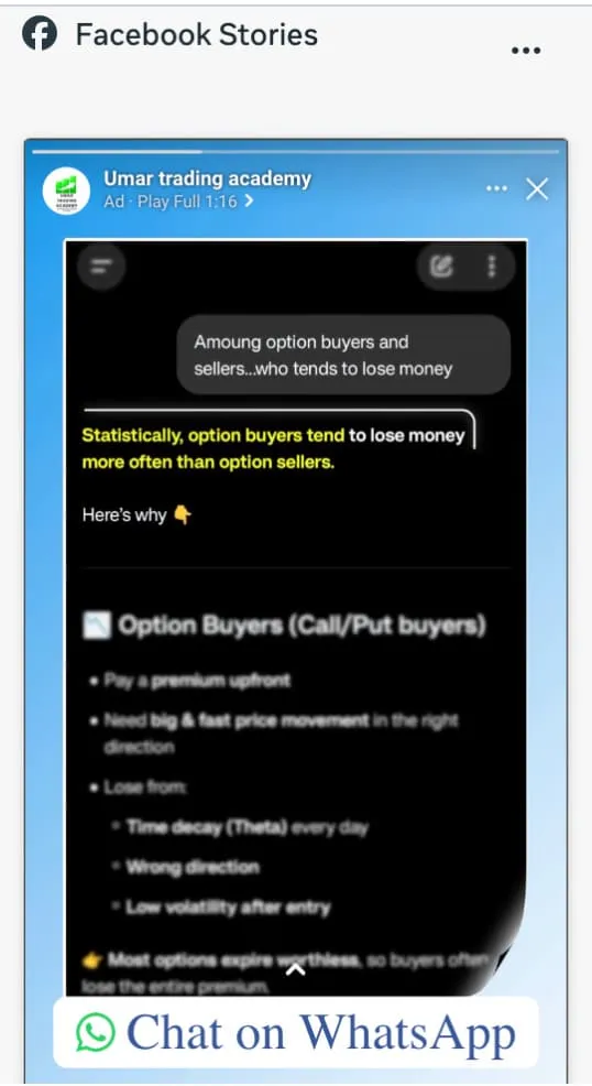 Facebook Stories ad preview