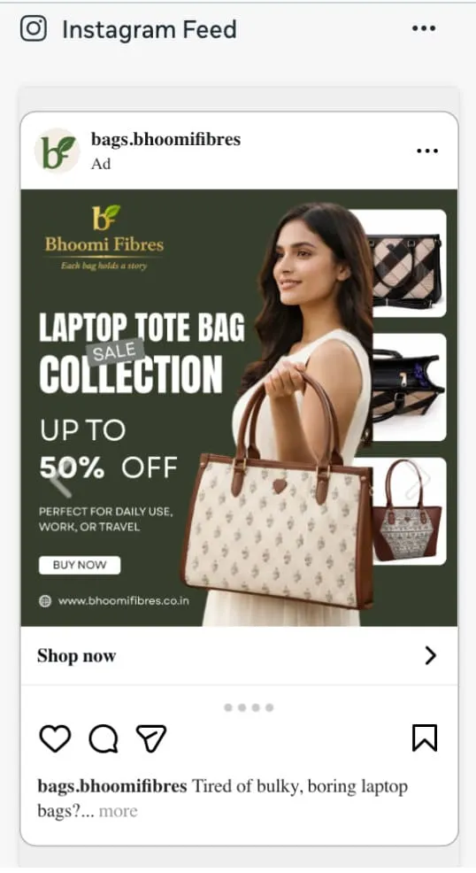 Instagram Feed ad preview