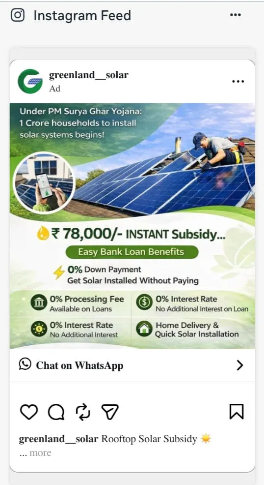 Instagram Feed ad preview