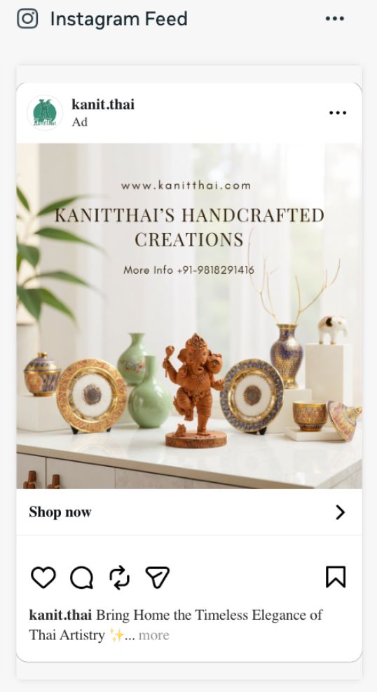 Instagram Feed ad preview