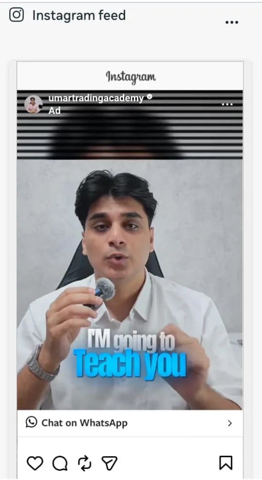 Instagram Feed ad preview