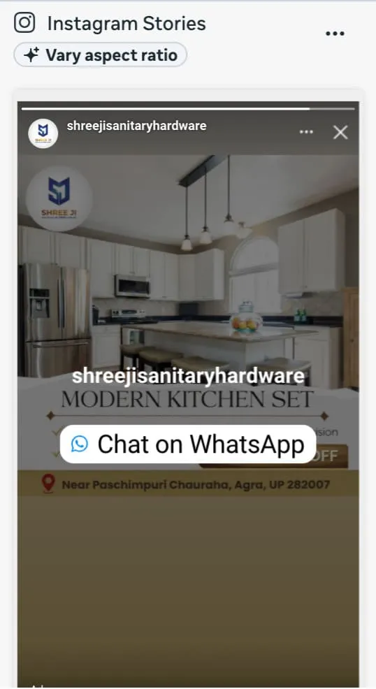 Instagram Stories ad preview