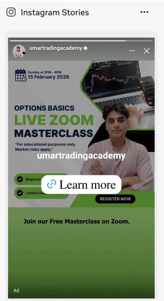Instagram Stories ad preview