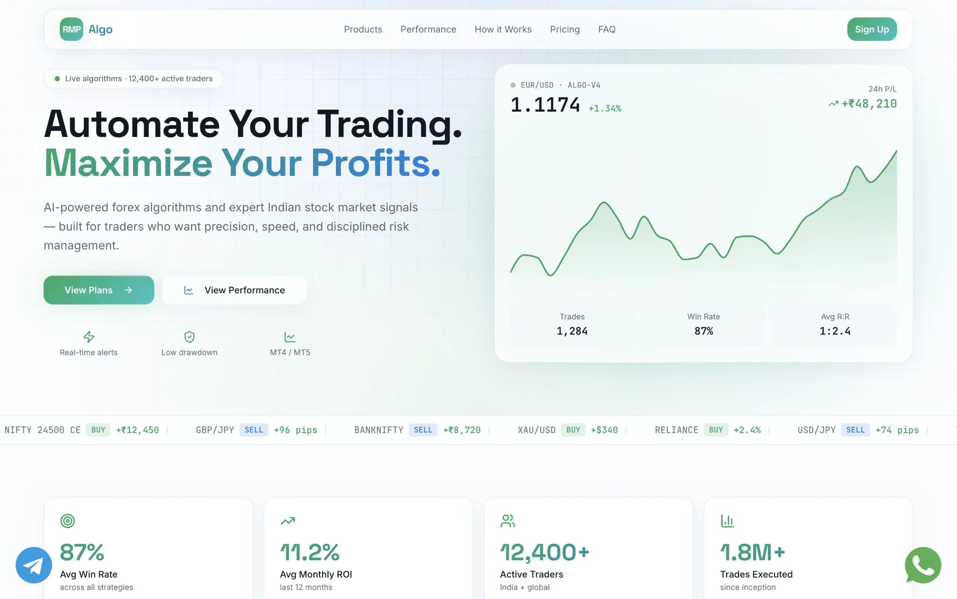 RMP Algo desktop view