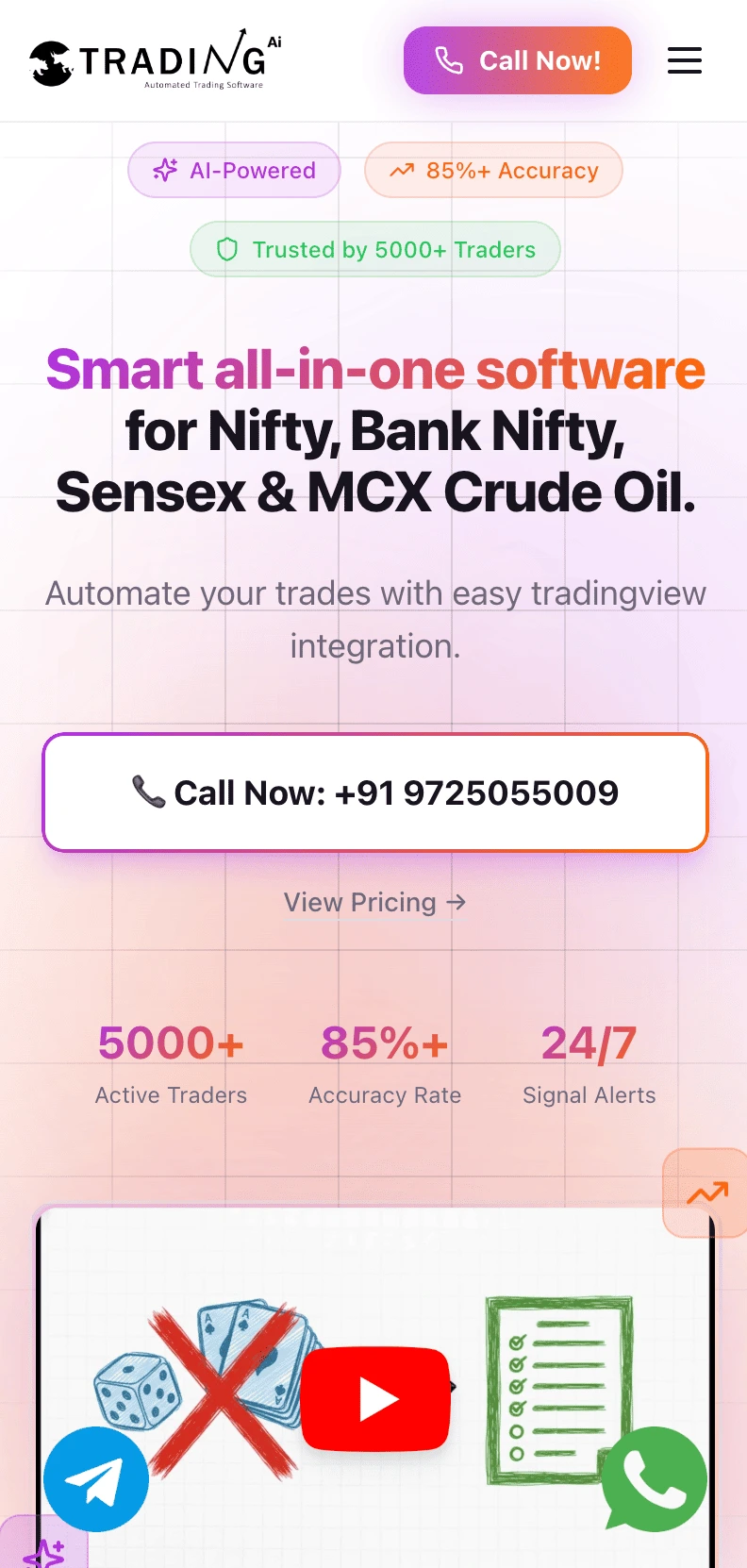 Trading Ai mobile view