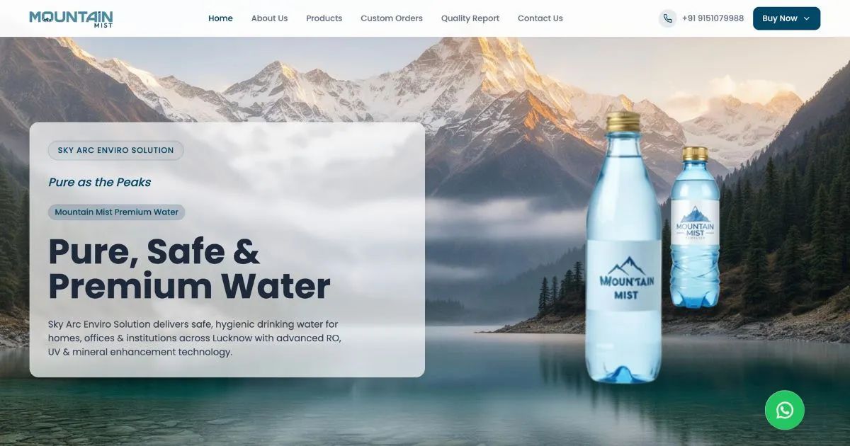 Mountain Mist website - BIS-certified packaged drinking water
